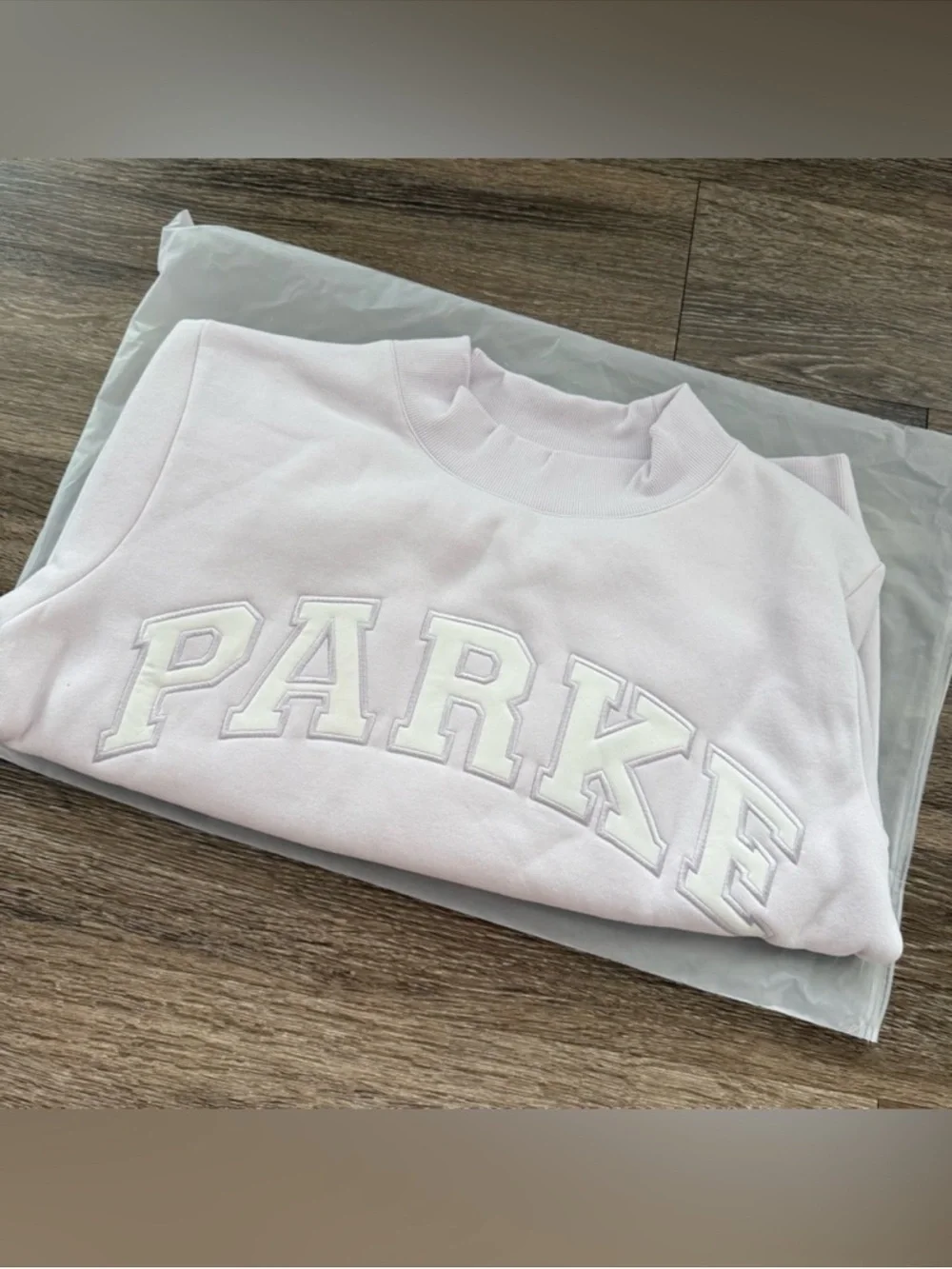 PARKE Varsity Mockneck Lilac + White